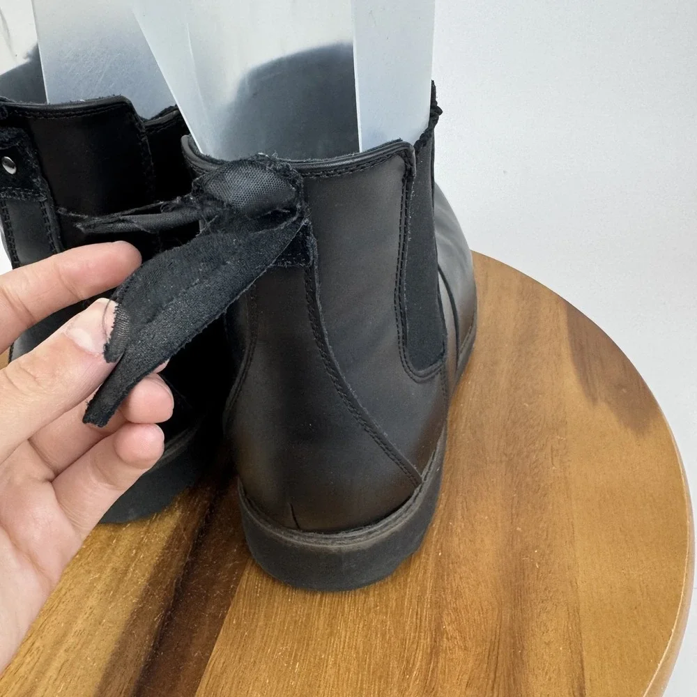 Mens Blondo Shadow Black Leather Waterproof Lined Chelsea Ankle‎ Boots Size 10.5